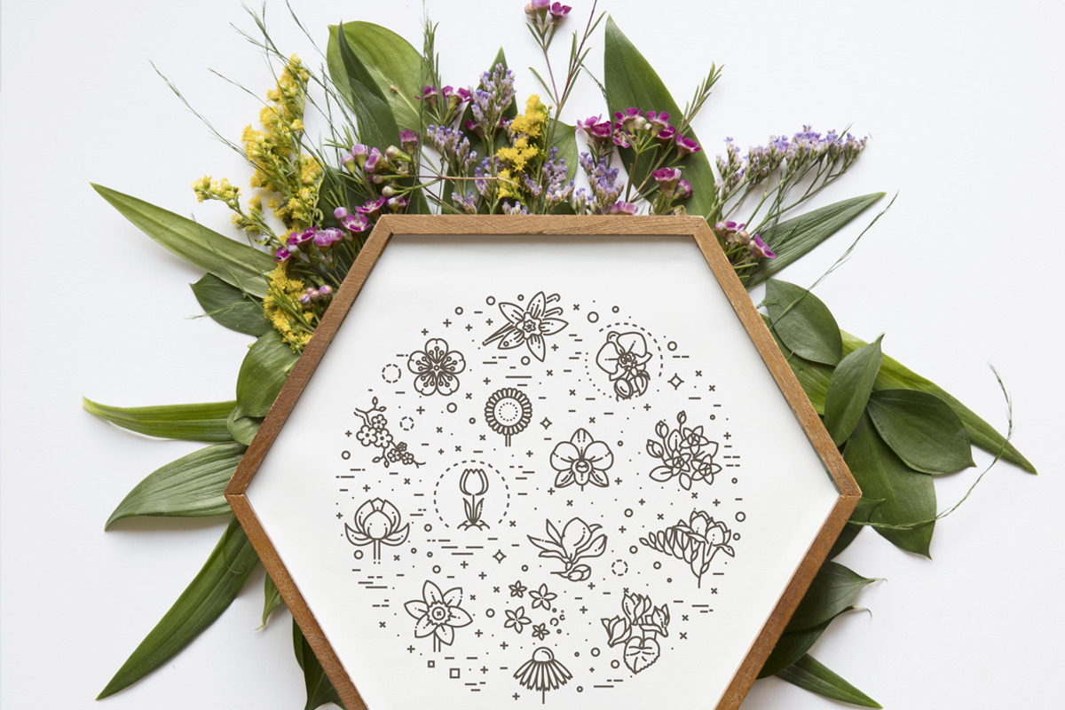 Line Nature Icons Set, an Outline Icon by Tettygreen (Photo 7 of 16)