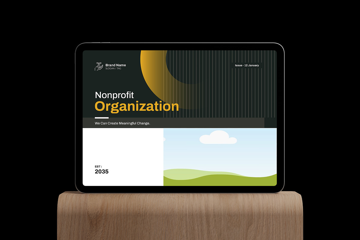 Nonprofit Org. Brochure Landscape, a Brochure Template by NorthPeak (Photo 2 of 10)