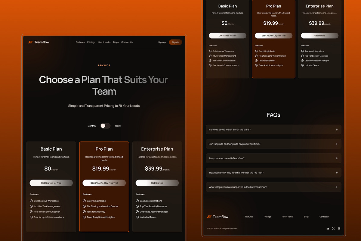 Teamflow - SaaS Website Template, a Landing Page Template by Neex Store (Photo 2 of 3)
