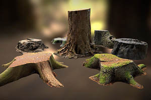 7 TREE STUMPS