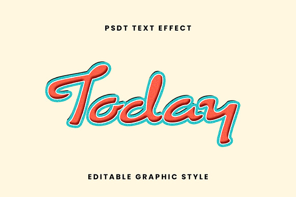 Retro Script Outline Text Effect