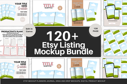 120+ Etsy Listing Mockup Canva