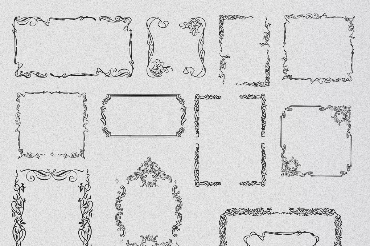 Floral Vintage Ornate Frames, an Object Graphic by Anastasy_helter (Photo 9 of 19)