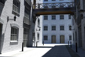 3D Alleyway Textured