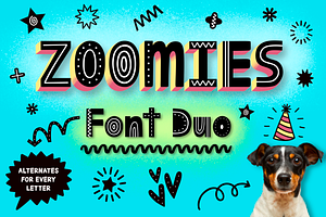 Zoomies Font Duo With Doodles