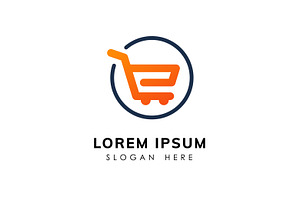 Trolley For Shop Logo Design Concept