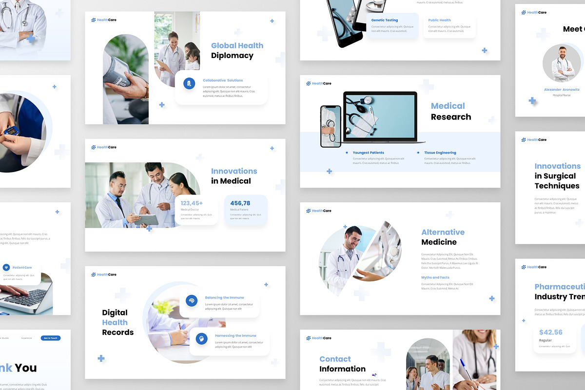 HealthCare - Medical PowerPoint, a Presentation Template by GraphauseProject (Photo 4 of 6)