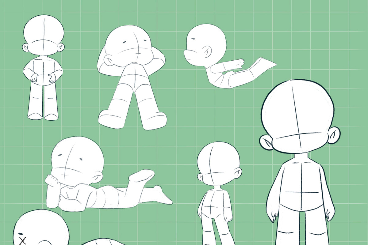 Children’s poses stamp for Procreate, a Brush Add-On by PoPshop (Photo 2 of 5)