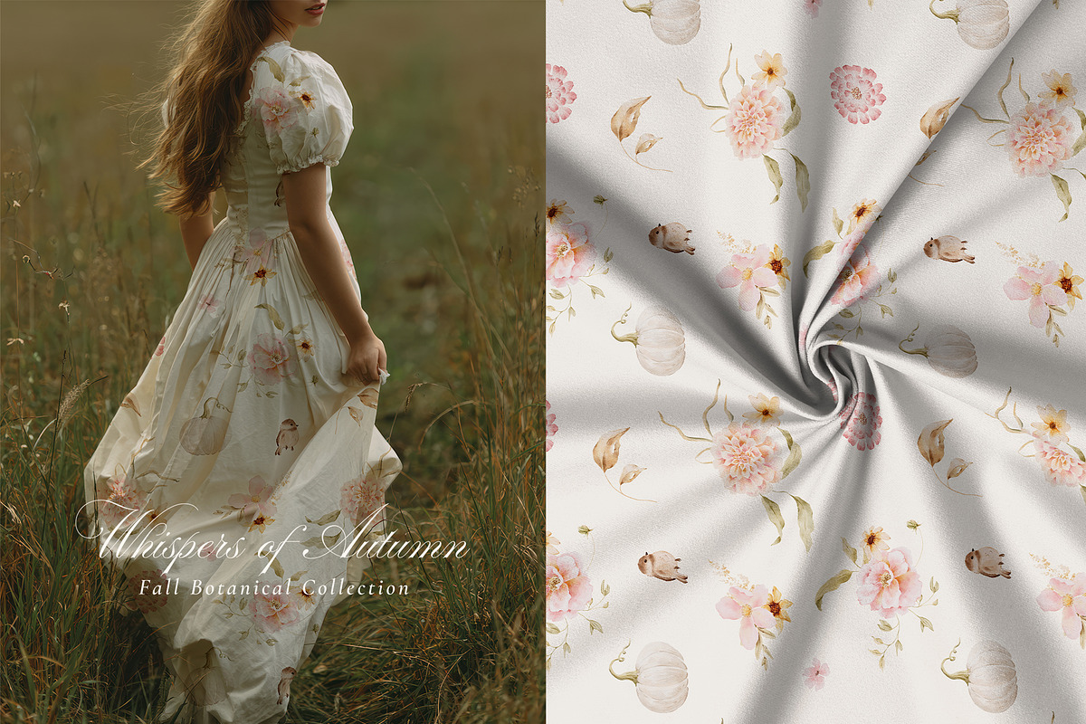 Autumn Watercolor Florals & Pumpkins, a Seasonal Illustration by Altea Design Studio (Photo 18 of 21)