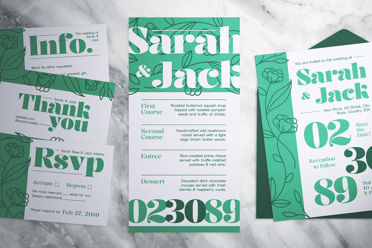 Illustrative Wedding Invitation, an Invitation Template by The Good Store (Photo 4 of 4)
