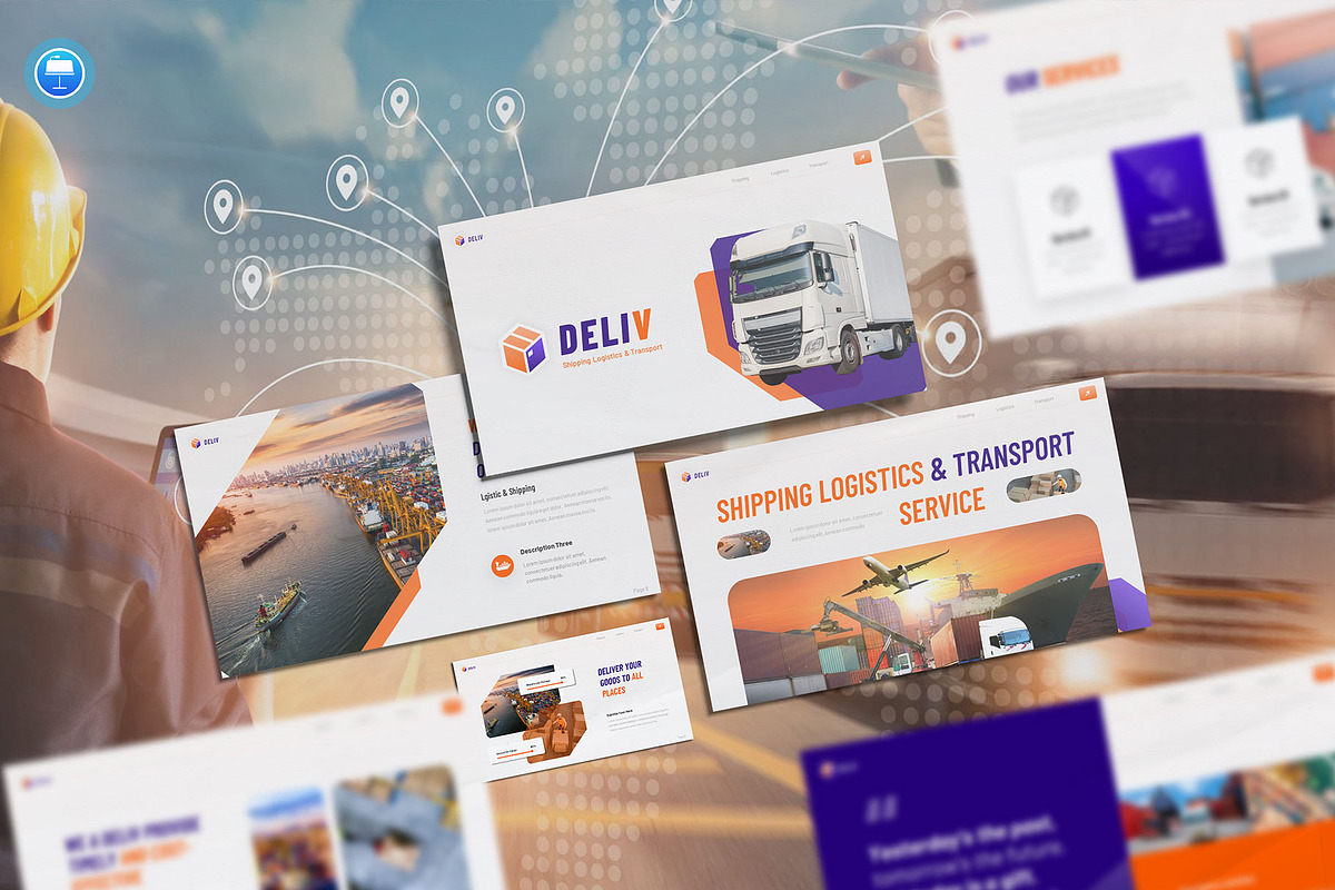 Logistics & Transport Keynote, a Presentation Template by Pixslides (Photo 1 of 7)