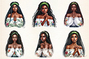 Black Girl Praying Sublimation Clipa, an Illustration by DreamArtGraphic (Thumbnail 4 of 5)