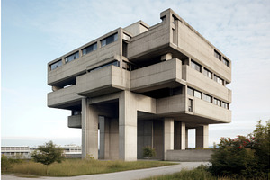 Brutalist Modern Building Style