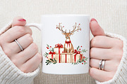 Reindeer Merry Christmas Clipart Bun, an Illustration by Sublimation Artist (Thumbnail 5 of 6)