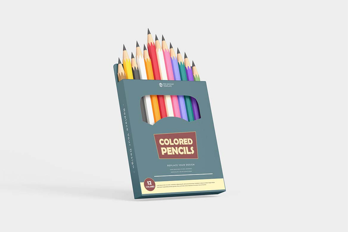 Mini Pack Colored Pencil Mockup, a Packaging Mockup by tiyasprabawa (Photo 4 of 4)