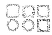 Doodled wild flowers svg frames, an Illustration by SketchArtStudio (Thumbnail 3 of 3)