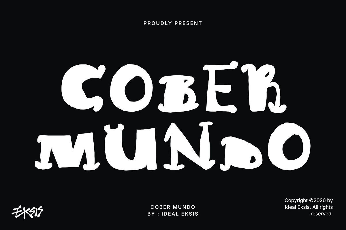 Cober Mundo, a Handwritten Font by Ideal Eksis (Photo 1 of 9)