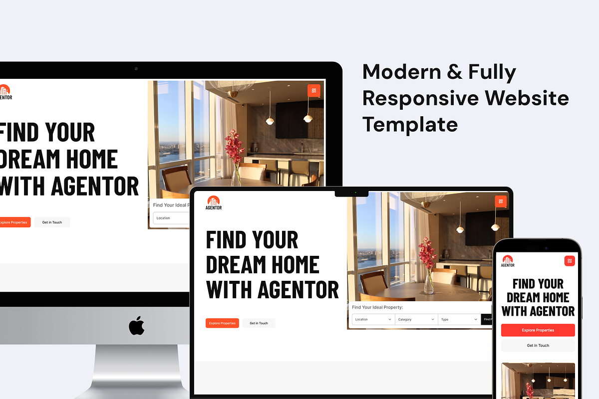 Agentor - Real Estate Website Template preview 3