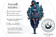 Fantasy witches clipart Set, a Person Illustration by ThatsDesignArt (Thumbnail 2 of 10)
