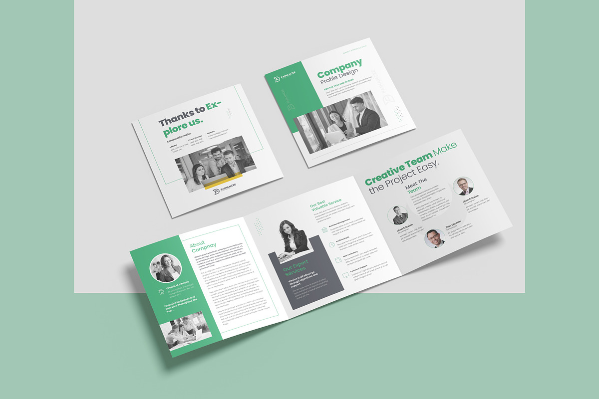 Square Tri-fold Brochure, a Brochure Template by astutedesign11 (Photo 2 of 3)
