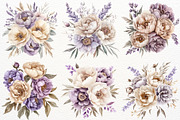 Peony Bouquet Floral Arrangement PNG, a Decorative Illustration by SugarCloudStudioArt (Thumbnail 3 of 8)