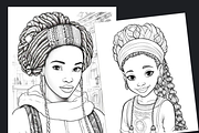 Black Girl Coloring Book, a Person Illustration by Sourcedigi (Thumbnail 3 of 3)