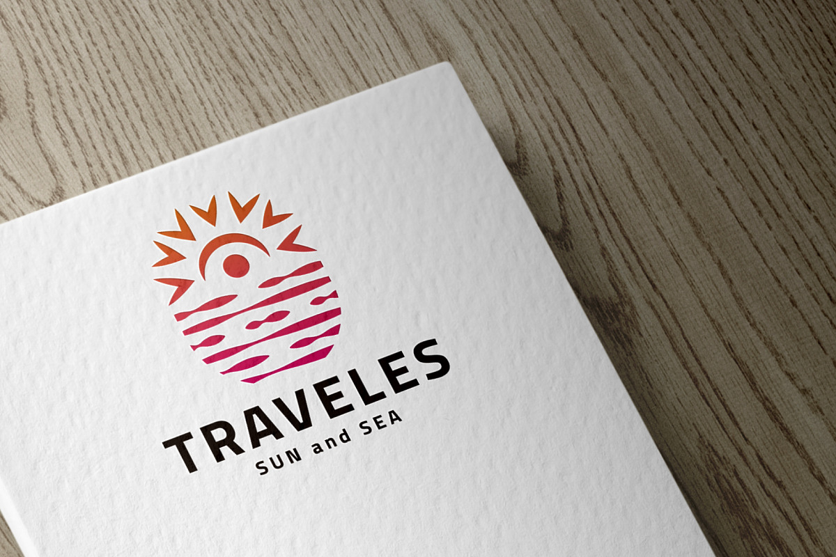 Sun and Sea Travel Logo Template, a Branding & Logo Template by Design_Planet (Photo 3 of 4)