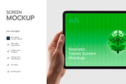 Realistic Tablet Screen Mockup, an iPad Mockup by graphypix (Thumbnail 2 of 4)
