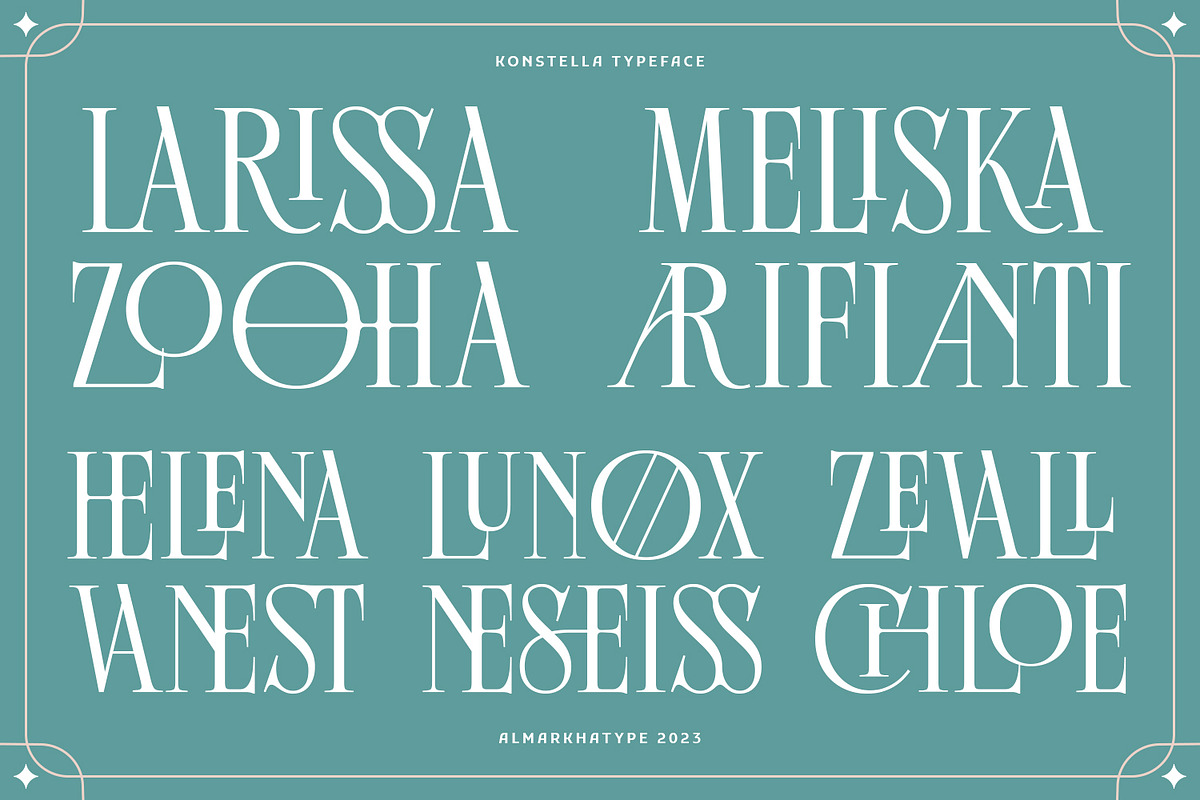 Konstella – Sophisticated Ligature, a Serif Font by Almarkhatype (Photo 2 of 11)