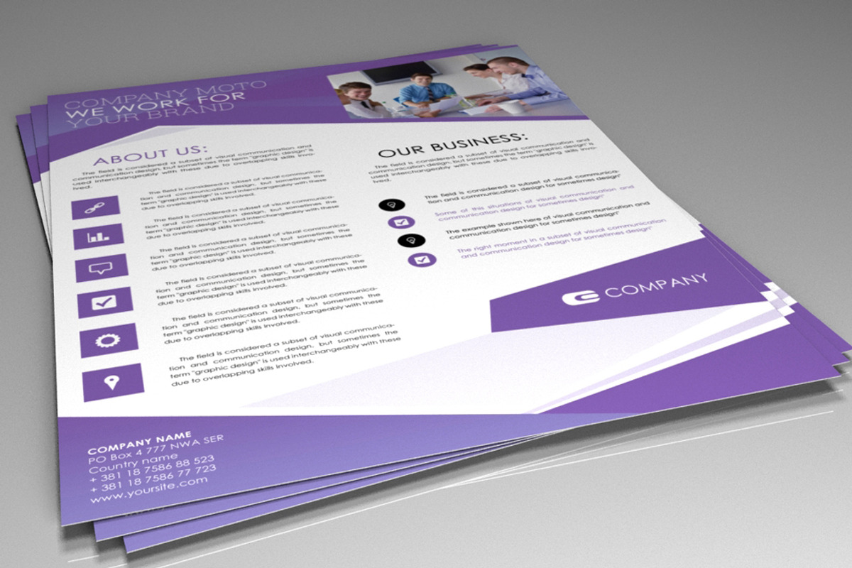 Corporate PSD flyer triangle, a Flyer Template by RudanStudio (Photo 3 of 6)
