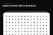 6,000 Icons Mega Bundle, an Outline Icon by Wencory (Thumbnail 1 of 4)