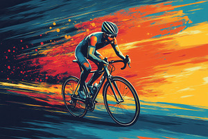 Man enjoys cycling with freedom, a Photo by Pavel_design
