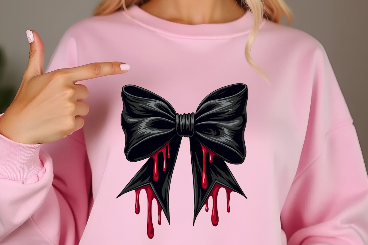 Black Gothic Halloween Coquette Bow, an Illustration by Stickera Hub (Photo 3 of 3)