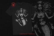 10 Bundle Dark Art Mermaid Girl, an Illustration by Morspective (Thumbnail 2 of 7)