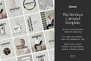 Services Canva Social Templates, a Social Media Template by Knead Creative (Thumbnail 1 of 6)
