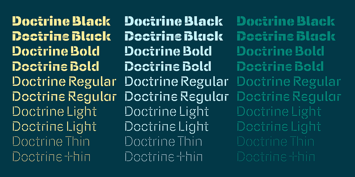 Doctrine Stencil, a Sans Serif Font by Barnbrook Fonts (Photo 2 of 6)
