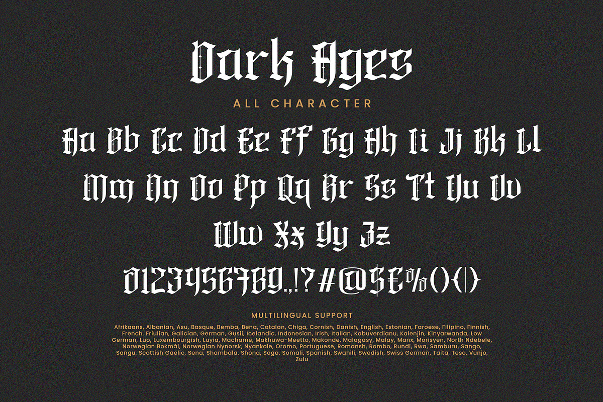 Dark Ages, a Blackletter Font by HATFSTUDIO (Photo 8 of 9)