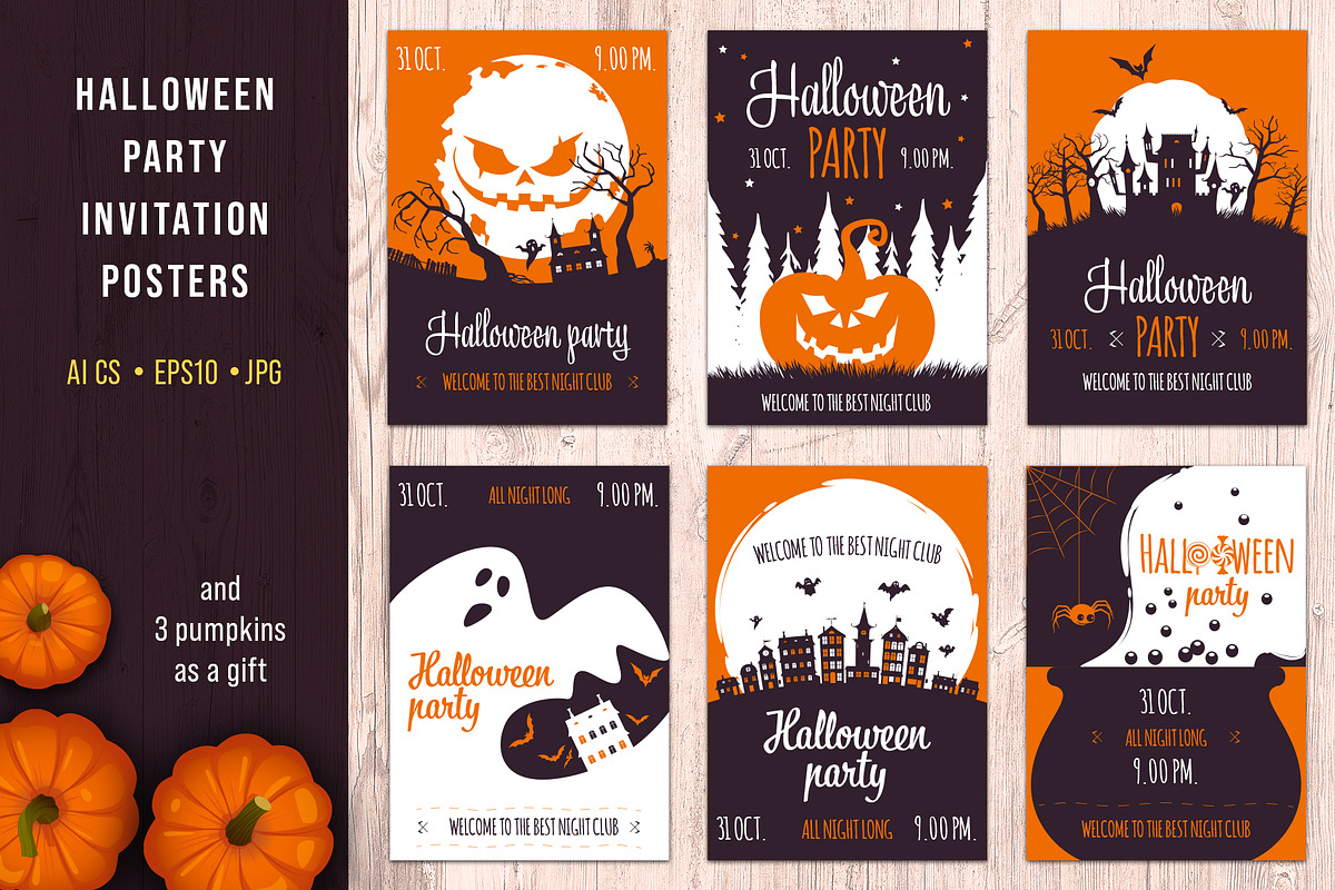 Halloween Party Flyer, a Flyer Template by Genestro Shop