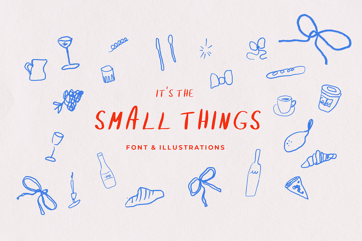 Handwritten Font + Hand Drawn Icons, a Handwritten Font by Laras Wonderland (Photo 1 of 9)