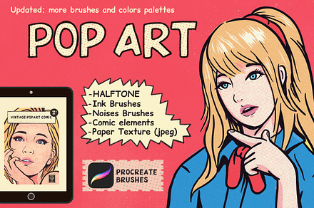 Pop Art and Vintage Comic Brush Set