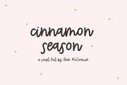 Cinnamon Season Script, a Script Font by Beck McCormick (Thumbnail 1 of 10)