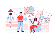 Flat Line Web Illustrations, a Templates & Theme by alexdndz (Thumbnail 2 of 25)