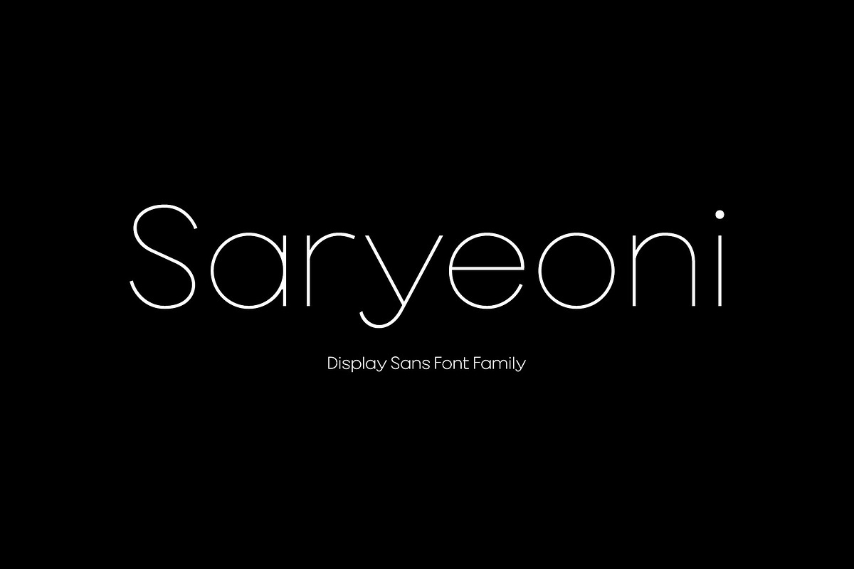 Saryeoni Sans Font Family, a Sans Serif Font by Ryul Davidson (Photo 1 of 11)