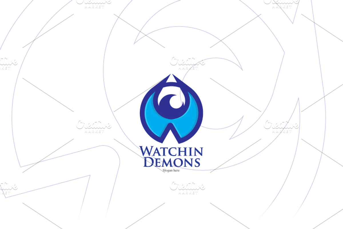 Watchin' Demons LOGO, a Branding & Logo Template by AYZGRAPHICS