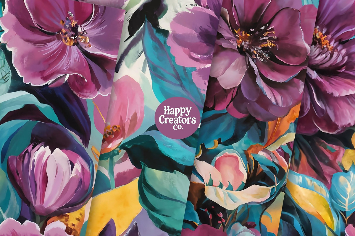 Purple Fantasy Digital Papers, a Pattern Graphic by Happy Creators Co. (Photo 6 of 7)