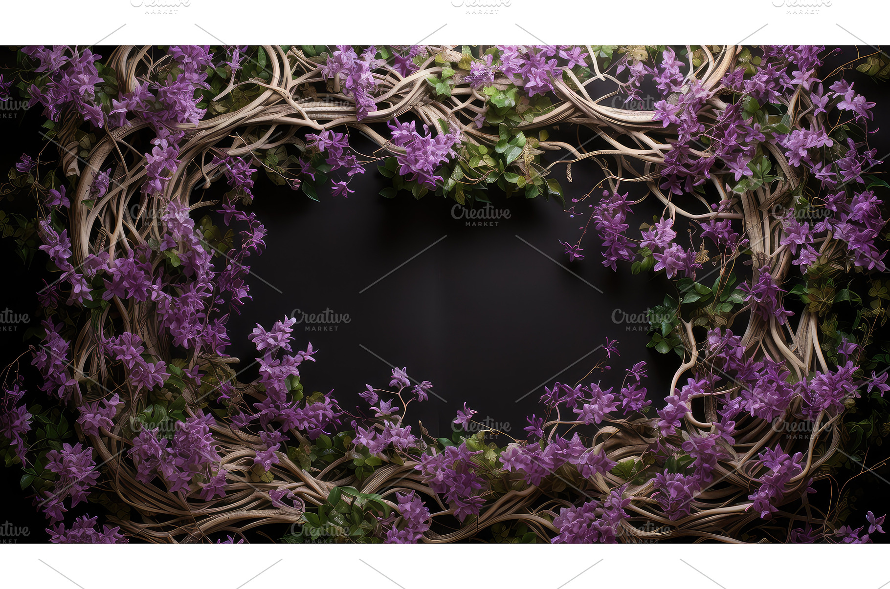nature frame flower background ai, a Nature Photo by pikepicture