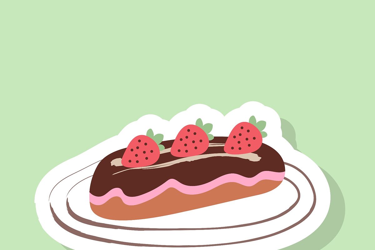 Hand painted bakery set stickers, a Food Illustration by okskukuruza (Photo 3 of 3)