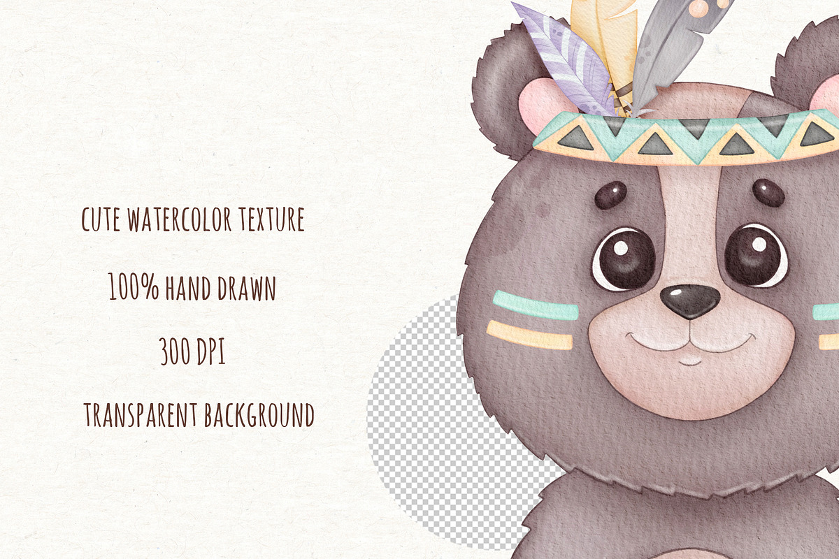 Watercolor Boho Animals Clipart, an Animal Illustration by ekossa_art (Photo 4 of 9)