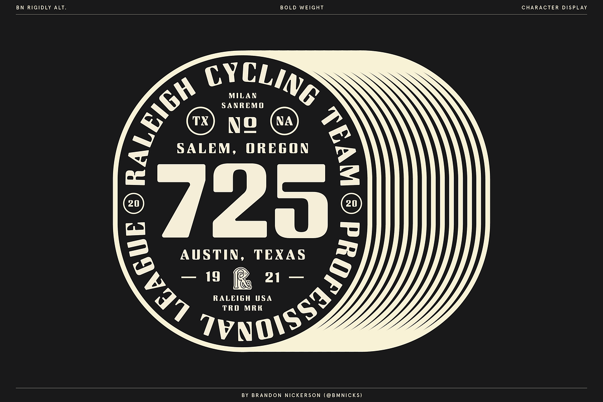 Rigidly - Thoughtfully Geometric, a Sans Serif Font by Bnick (Photo 10 of 13)