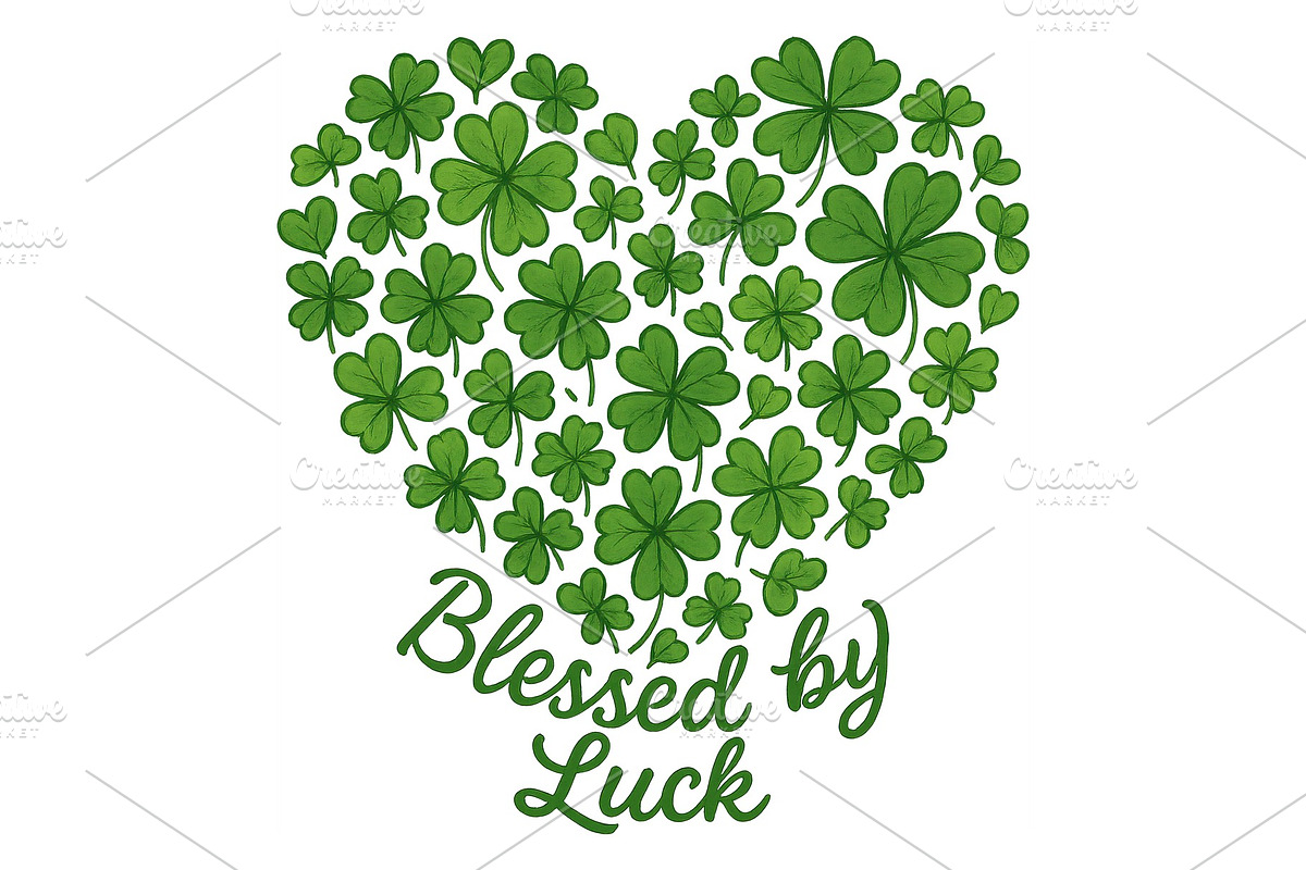 Blessed by Luck Wall Art Shamrock, a Background Graphic by LaseredNinja (Photo 1 of 7)